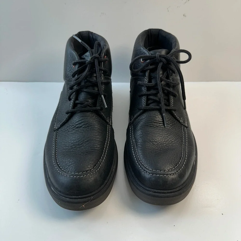 Clarks Gore-Tex Leather Ankle Boots Waterproof Lace Up Black Men's 11.5M